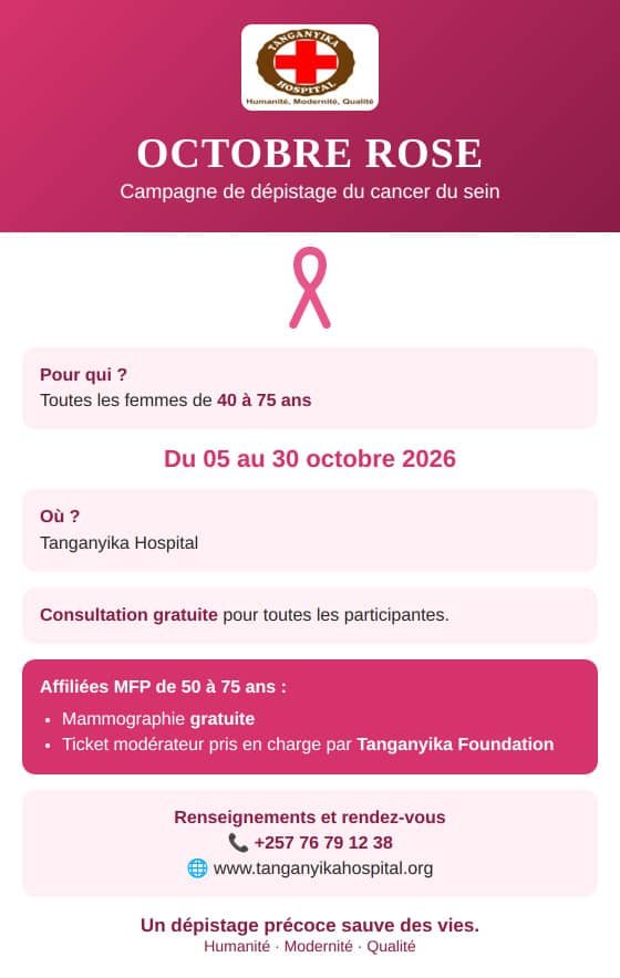  Campagne de dépistage du cancer du sein - Octobre Rose 2026